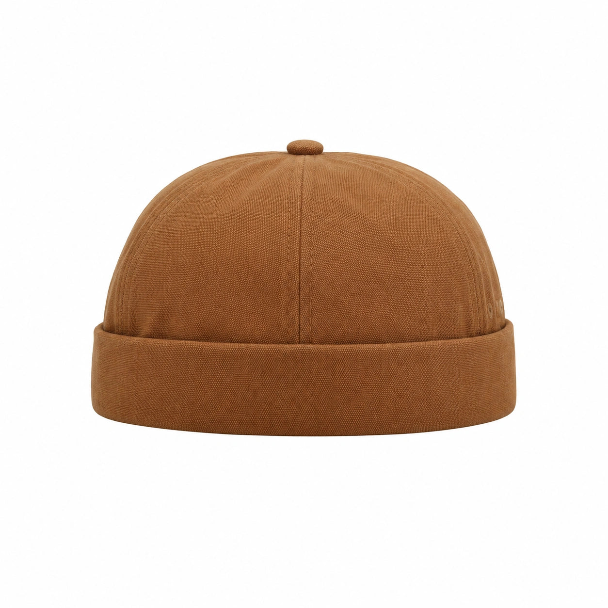 Camel Brown Adjustable Brimless Docker Cap